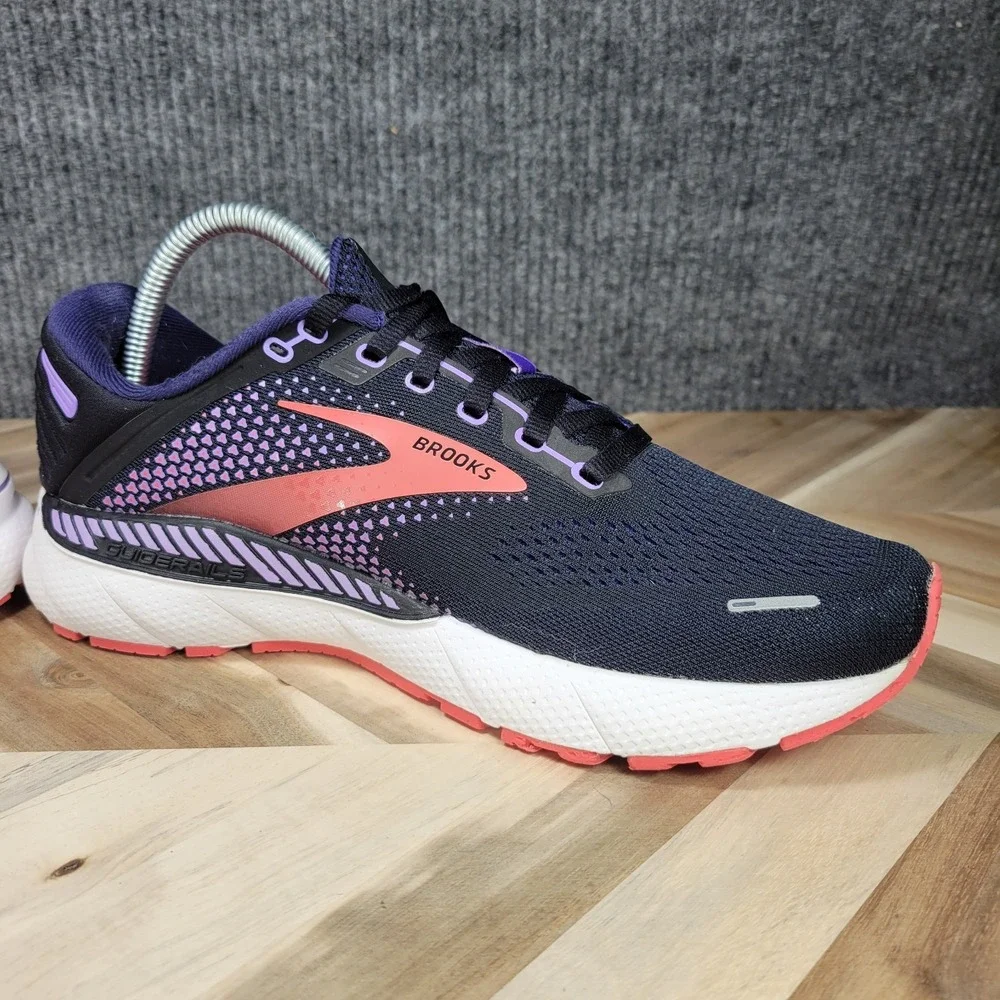 Brooks Adrenaline GTS 22 Shoes Women's 9.5 B‎ Black Purple Pink Running Sneakers